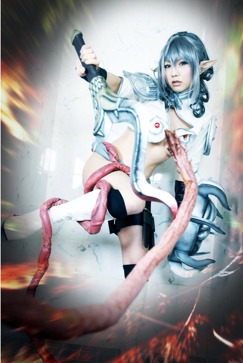 [Cosplay]  Queens Blade  Echidna & Alleyne Vs Tentacles SP2